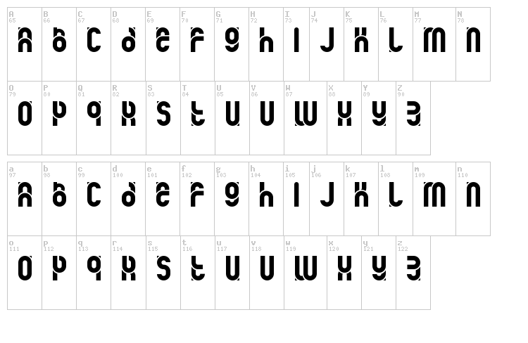 Kawai Desu font map